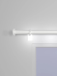 John Lewis Made to Order Select Eyelet Curtain Pole with Disc Finial, Wall Fix, Dia.25mm - thumbnail 3