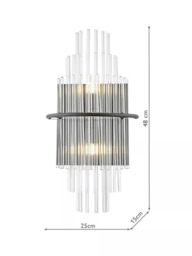 Där Lukas Tiered Glass Wall Light - thumbnail 6