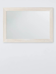 John Lewis Hand-Carved Coastal Wood Frame Rectangular Wall Mirror, 100 x 70cm, White Wash - thumbnail 4