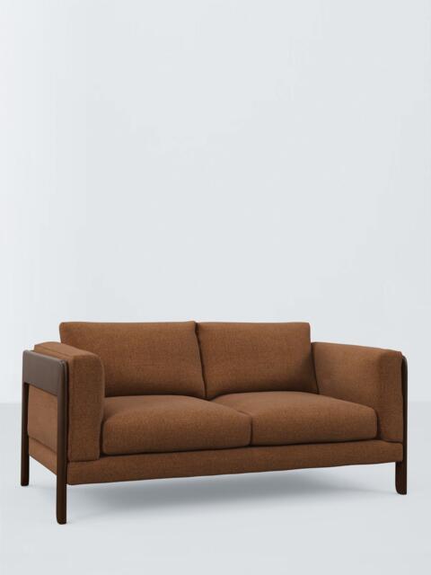 John Lewis Nest Medium 2 Seater Sofa, Dark Leg, Easy Clean Basketweave Chenille Nutmeg - image 1