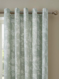 Laura Ashley Lloyd Pair Lined Eyelet Curtains