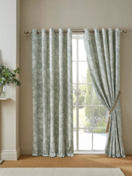 Laura Ashley Lloyd Pair Lined Eyelet Curtains - thumbnail 2