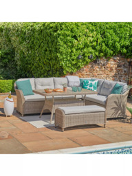 LG Outdoor St Tropez 8-Seater Garden Rectangular Casual Dining Table Set, Sand - thumbnail 2