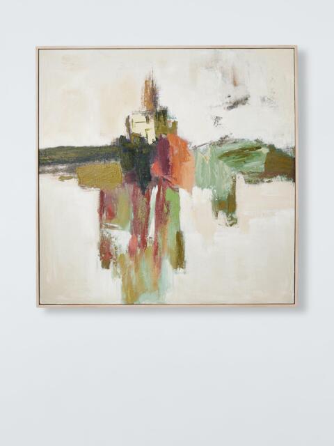 John Lewis 'Distant Reflection' Hand Painted Abstract Framed Wall Art, 80 x 80cm, Multi - image 1
