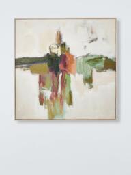 John Lewis 'Distant Reflection' Hand Painted Abstract Framed Wall Art, 80 x 80cm, Multi - thumbnail 1