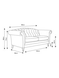 Laura Ashley Gloucester Medium 2 Seater Sofa, Oak Leg - thumbnail 4