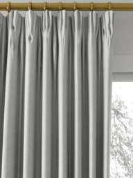 John Lewis Knitted Velvet Made to Measure Curtains or Roman Blind, Silver - thumbnail 2