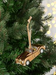 John Lewis The Connoisseur Car with Presents Bauble, Gold - thumbnail 2