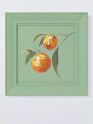John Lewis Kitchen Art 'Orange' Hand Painted Wall Art, 30 x 30cm, Green - thumbnail 1