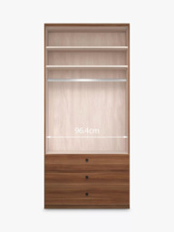 John Lewis Marlow 100cm Hinged Wardrobe with Right Mirror & 3 Drawers - thumbnail 4