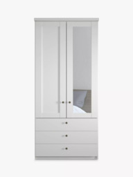 John Lewis Marlow 100cm Hinged Wardrobe with Right Mirror & 3 Drawers - thumbnail 2