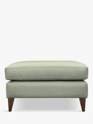 G Plan Vintage The Seventy Two Leather Footstool, Dark Leg - thumbnail 1
