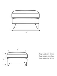 G Plan Vintage The Seventy Two Leather Footstool, Dark Leg - thumbnail 2