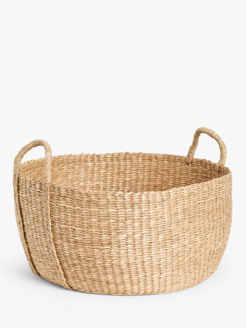 John Lewis Slouchy Seagrass Low Storage Basket, Natural - image 1