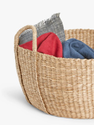 John Lewis Slouchy Seagrass Low Storage Basket, Natural - thumbnail 3