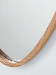 John Lewis Abstract Slim Oak Wood Frame Wall Mirror, 90 x 60cm, Natural - thumbnail 2