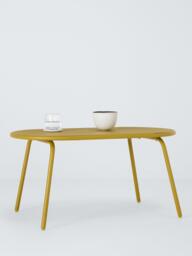 John Lewis Oval Metal Garden Coffee Table, 90cm, Golden Olive - thumbnail 4