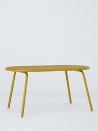 John Lewis Oval Metal Garden Coffee Table, 90cm, Golden Olive - thumbnail 1