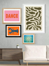 EAST END PRINTS Alice Straker 'Lobster on Orange' Framed Print - thumbnail 2