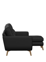 John Lewis Barbican RHF Chaise Leather Sofa, Light Leg - thumbnail 3