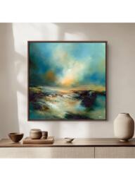 John Lewis Alison Johnson 'Tide Afterglow' Framed Canvas Print, 84 x 84cm - thumbnail 2