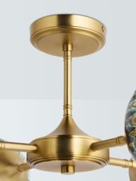 John Lewis Austen 4 Arm Semi-Flush Glass Ceiling Light, Green - thumbnail 5