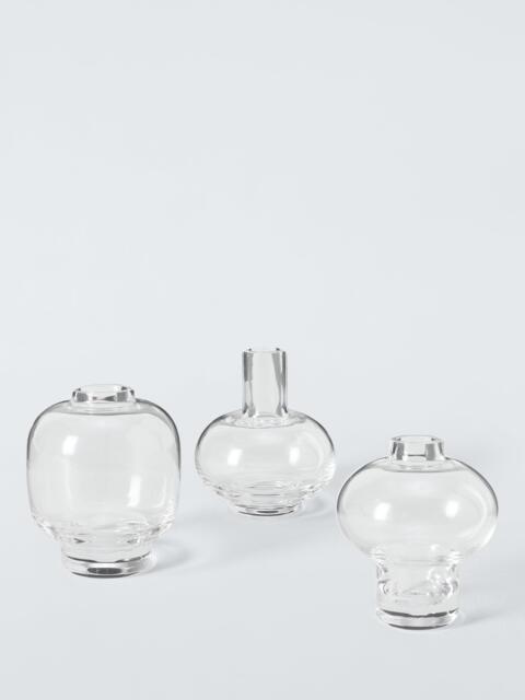 John Lewis Contemporary Round Glass Bud Vases, Set of 3, Clear - image 1
