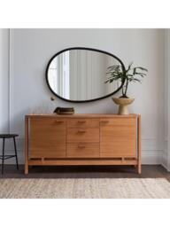 West Elm Sintra Oval Metal Wall Mirror, 117 x 81cm, Dark Bronze - thumbnail 3