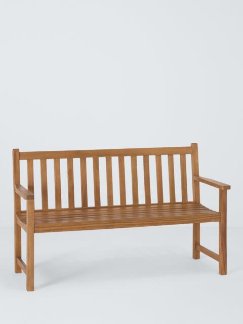 John Lewis Classic 3-Seater Acacia Wood Garden Bench, Natural - image 1
