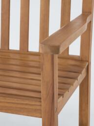 John Lewis Classic 3-Seater Acacia Wood Garden Bench, Natural - thumbnail 4