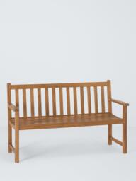 John Lewis Classic 3-Seater Acacia Wood Garden Bench, Natural