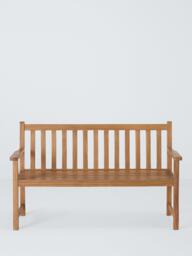 John Lewis Classic 3-Seater Acacia Wood Garden Bench, Natural - thumbnail 2