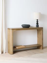 John Lewis Solace Cracked Oak Console Table, Mid Toned Oak - thumbnail 6