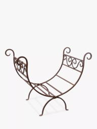 Ivyline Vintage Iron Fireplace Log Holder - thumbnail 3