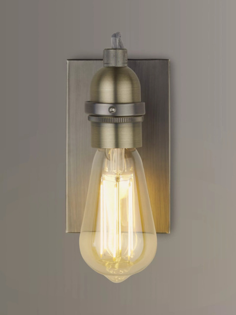 John Lewis Bistro Bulb Wall Light, Antique Brass - image 1