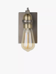 John Lewis Bistro Bulb Wall Light, Antique Brass - thumbnail 3