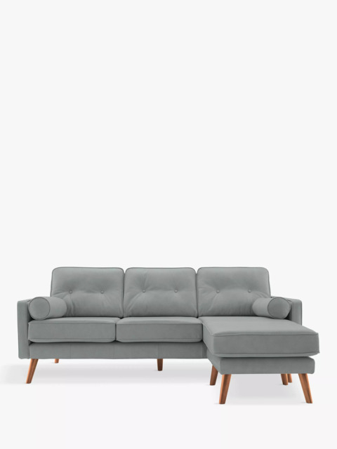 G Plan Vintage The Sixty Five RHF Large 3 Seater Chaise End Leather Sofa - image 1