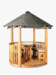 Breeze House Oasis Classic Slate Effect Tile Roof Circular Gazebo, FSC-Certified (Scandinavian Redwood)n - thumbnail 3