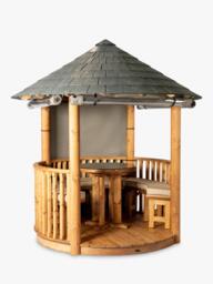 Breeze House Oasis Classic Slate Effect Tile Roof Circular Gazebo, FSC-Certified (Scandinavian Redwood)n