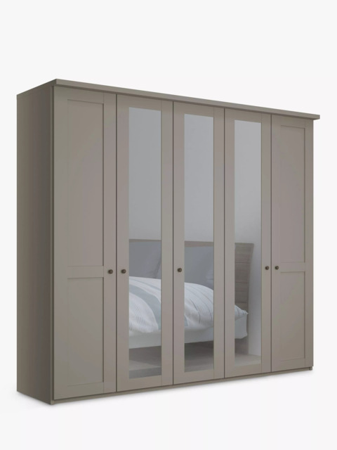 John Lewis Marlow 250cm Mirrored Hinged Wardrobe - image 1