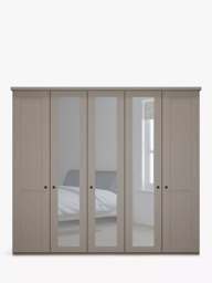John Lewis Marlow 250cm Mirrored Hinged Wardrobe - thumbnail 2