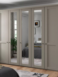 John Lewis Marlow 250cm Mirrored Hinged Wardrobe - thumbnail 3
