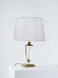 Laura Ashley Carson Crystal Table Lamp, Antique Brass - thumbnail 3