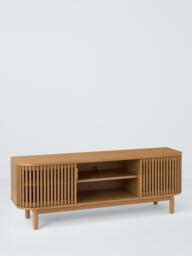 John Lewis Slatted II TV Unit, Oak
