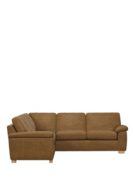 John Lewis Camden 5+ Seater Corner Leather Sofa, Light Leg - thumbnail 3