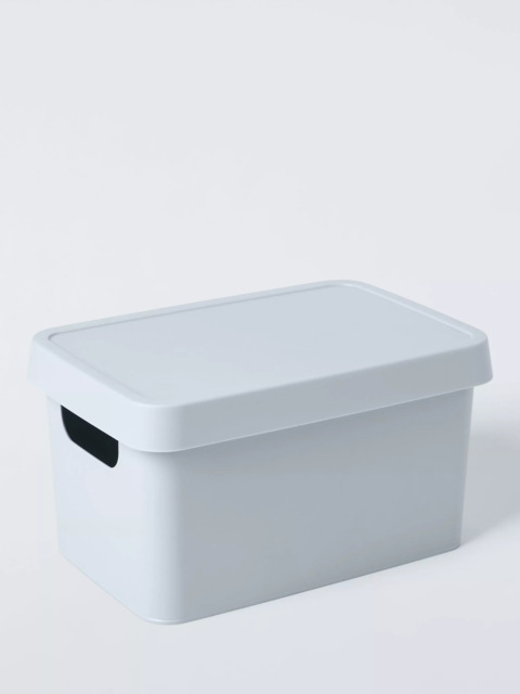 John Lewis Stackable Plastic Storage Box with Lid, Small