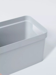 John Lewis Stackable Plastic Storage Box with Lid, Small - thumbnail 3