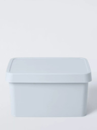 John Lewis Stackable Plastic Storage Box with Lid, Small - thumbnail 2