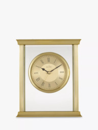 Acctim Halton Roman Numeral Analogue Mantel Clock, 18cm, Gold - thumbnail 2