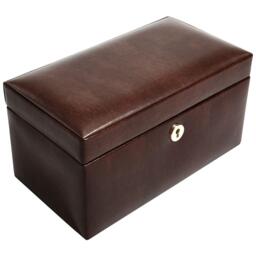 Dulwich Designs Windsor Leather 3 Piece Watch Box, Brown - thumbnail 3